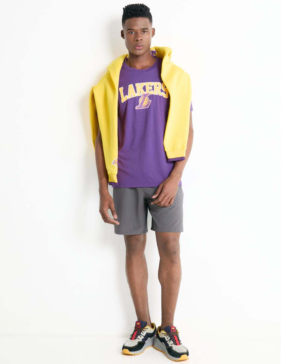 Playera deportiva para básquetbol Los Angeles Lakers de hombre