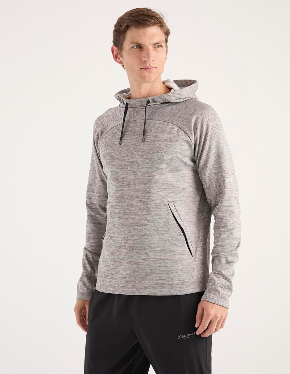 Sudadera casual con capucha y bolsa para hombre
