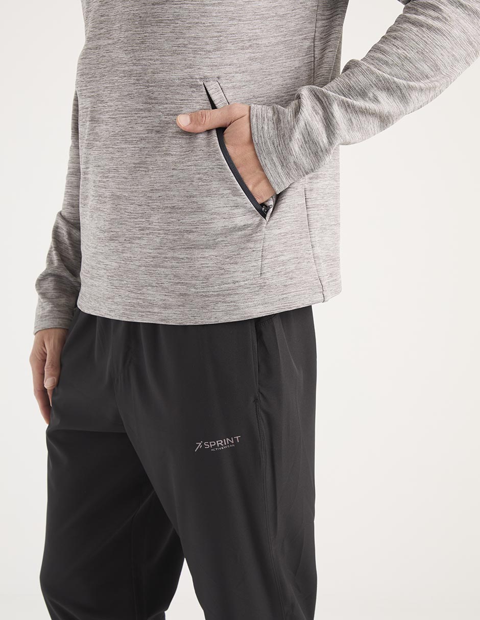 Sudadera casual con capucha y bolsa para hombre 2
