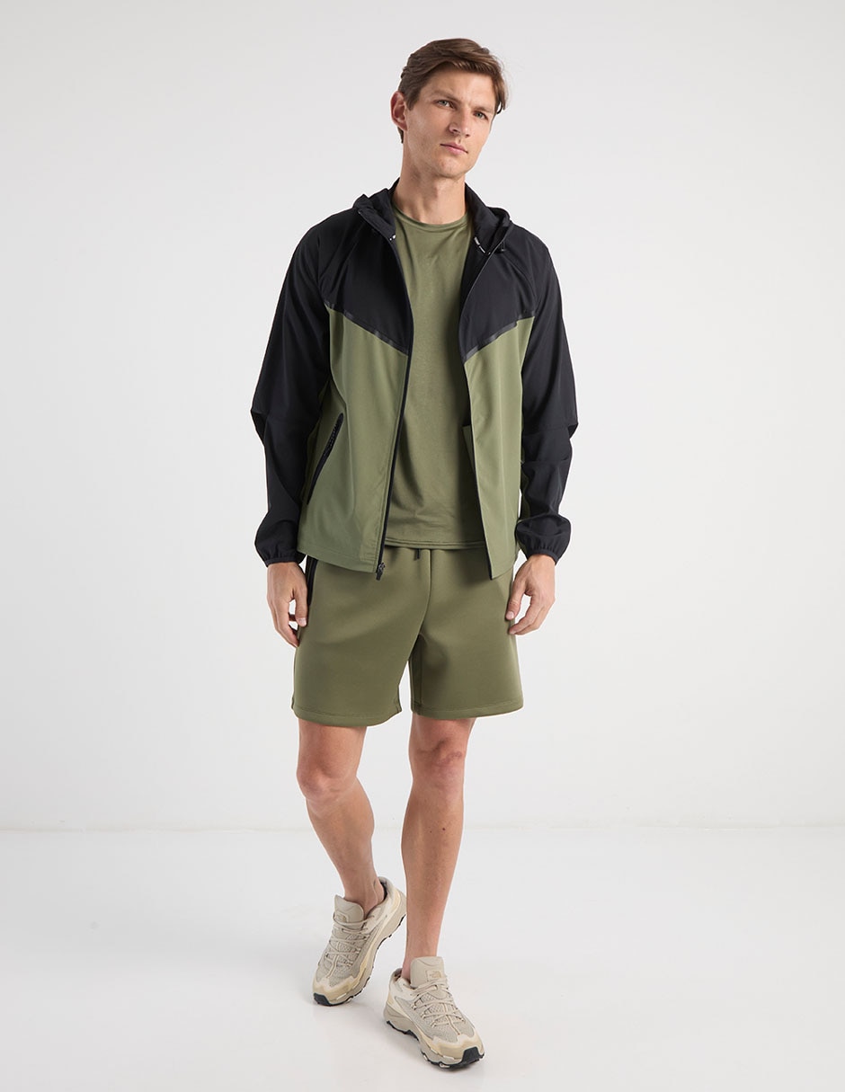 Chamarra casual capucha y bolsa para hombre 3