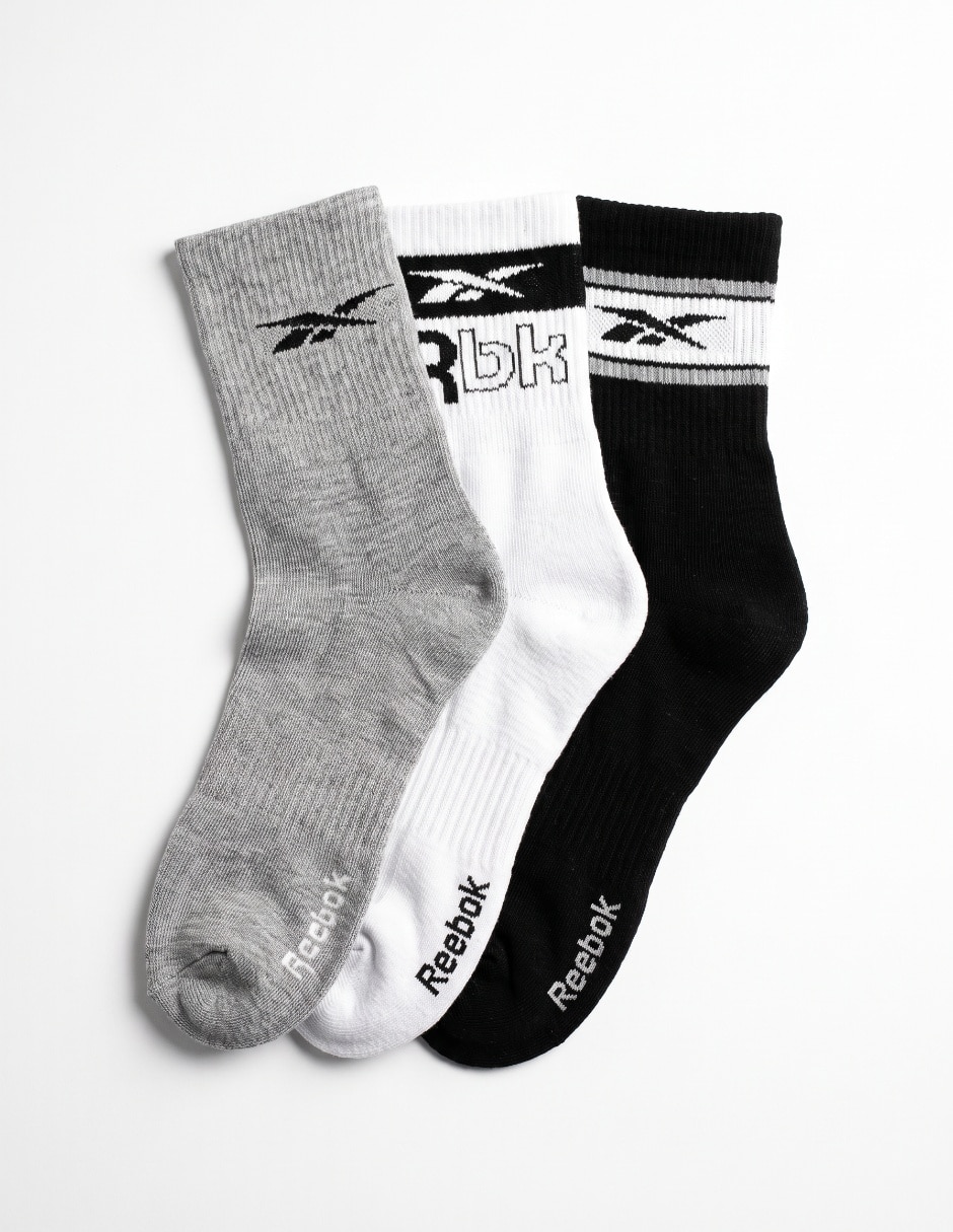 Set de calceta para entrenamiento para hombre 3 pares Set de calceta para entrenamiento para hombre 3 pares
