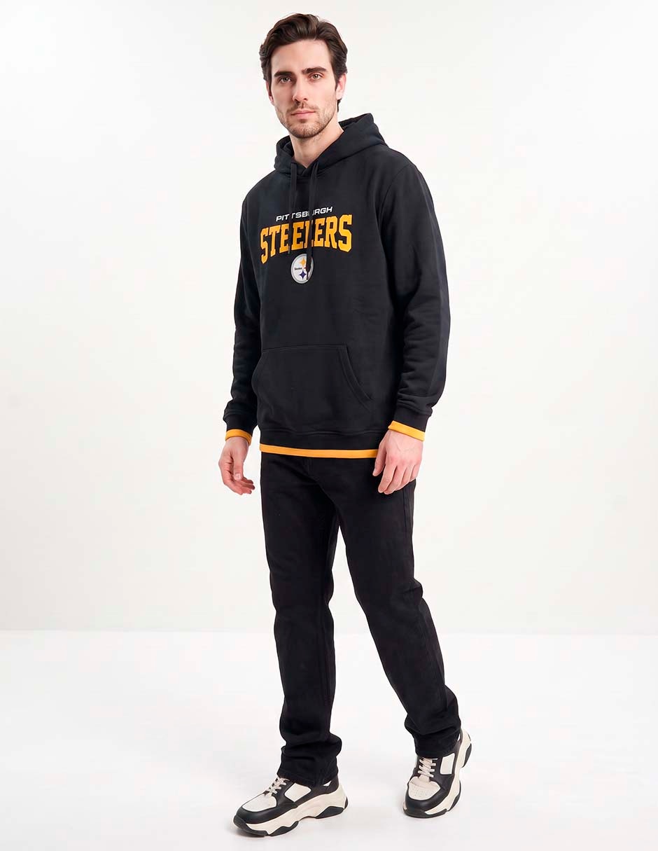 Sudadera para básquetbol con capucha y bolsa Pittsburgh Steelers para hombre 3