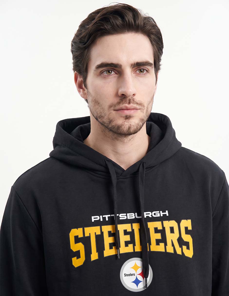 Sudadera para básquetbol con capucha y bolsa Pittsburgh Steelers para hombre 2