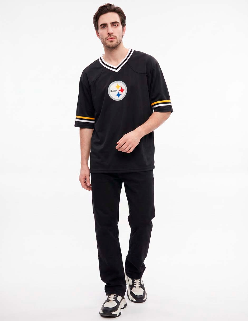 Playera deportiva para entrenamiento pittsburgh steelers de hombre 4